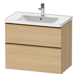 Duravit D-Neo Waschtischunterbau für Becken mittig 78,4 x 62,5 cm, 2 Auszüge, Griff bronze gebürstet