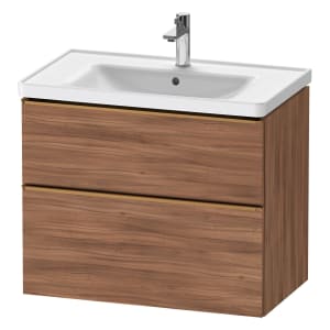 Duravit D-Neo Waschtischunterbau für Becken mittig 78,4 x 62,5 cm, 2 Auszüge, Griff bronze gebürstet