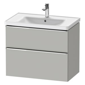 Duravit D-Neo Waschtischunterbau für Becken mittig 78,4 x 62,5 cm, 2 Auszüge, Griff chrom