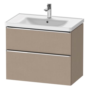 Duravit D-Neo Waschtischunterbau für Becken mittig 78,4 x 62,5 cm, 2 Auszüge, Griff chrom