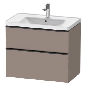 Duravit D-Neo Waschtischunterbau für Becken mittig 78,4 x 62,5 cm, 2 Auszüge, Griff diamantschwarz