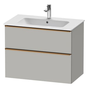 Duravit D-Neo Waschtischunterbau für Becken mittig 81 x 62,5 cm, 2 Auszüge, Griff bronze gebürstet