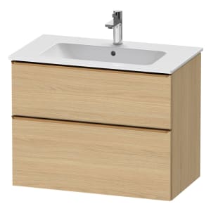 Duravit D-Neo Waschtischunterbau für Becken mittig 81 x 62,5 cm, 2 Auszüge, Griff bronze gebürstet