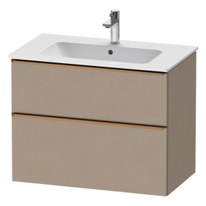 Duravit D-Neo Waschtischunterbau für Becken mittig 81 x 62,5 cm, 2 Auszüge, Griff bronze gebürstet