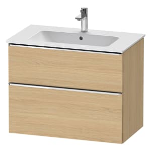 Duravit D-Neo Waschtischunterbau für Becken mittig 81 x 62,5 cm, 2 Auszüge, Griff chrom