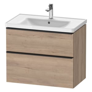 Duravit D-Neo Waschtischunterbau für Becken mittig 78,4 x 62,5 cm, 2 Auszüge, Griff diamantschwarz