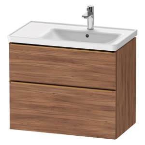 Duravit D-Neo Waschtischunterbau für Becken rechts 78,4 x 62,5 cm, 2 Auszüge, Griff bronze gebürstet