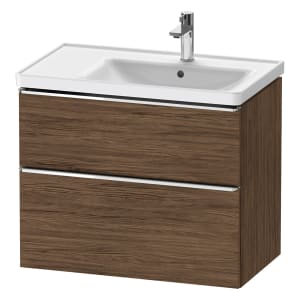 Duravit D-Neo Waschtischunterbau für Becken rechts 78,4 x 62,5 cm, 2 Auszüge, Griff chrom