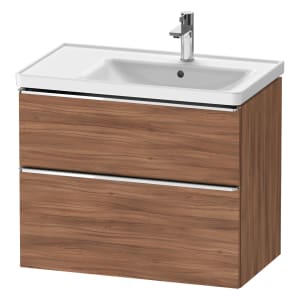 Duravit D-Neo Waschtischunterbau für Becken rechts 78,4 x 62,5 cm, 2 Auszüge, Griff chrom