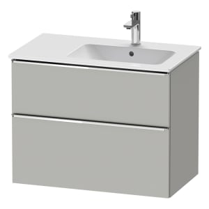 Duravit D-Neo Waschtischunterbau für Becken rechts 81 x 62,5 cm, 2 Auszüge, Griff chrom