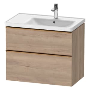 Duravit D-Neo Waschtischunterbau für Becken rechts 78,4 x 62,5 cm, 2 Auszüge, Griff bronze gebürstet