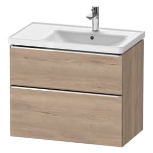 Duravit D-Neo Waschtischunterbau für Becken rechts 78,4 x 62,5 cm, 2 Auszüge, Griff chrom