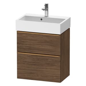 Duravit D-Neo Waschtischunterbau Compact 58,4 x 62,5 cm, 2 Auszüge, Griff bronze gebürstet