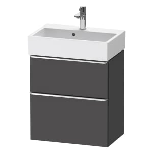 Duravit D-Neo Waschtischunterbau Compact 58,4 x 62,5 cm, 2 Auszüge, Griff chrom