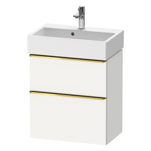 Duravit D-Neo Waschtischunterbau Compact 58,4 x 62,5 cm, 2 Auszüge, Griff gold poliert