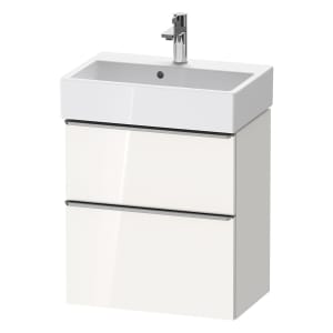 Duravit D-Neo Waschtischunterbau Compact 58,4 x 62,5 cm, 2 Auszüge, Griff edelstahl gebürstet