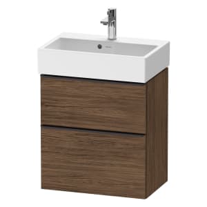 Duravit D-Neo Waschtischunterbau Compact 58,4 x 62,5 cm, 2 Auszüge, Griff diamantschwarz