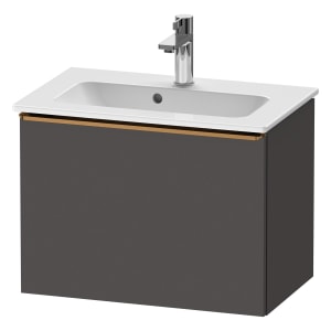 Duravit D-Neo Waschtischunterbau Compact 61 x 44 cm, 1 Auszug, Griff bronze gebürstet