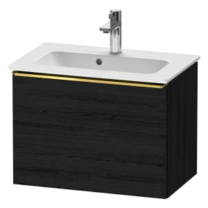 Duravit D-Neo Waschtischunterbau Compact 61 x 44 cm, 1 Auszug, Griff gold poliert
