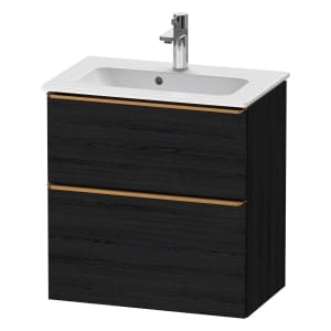 Duravit D-Neo Waschtischunterbau Compact 61 x 62,5 cm, 2 Auszüge, Griff bronze gebürstet
