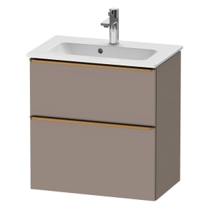 Duravit D-Neo Waschtischunterbau Compact 61 x 62,5 cm, 2 Auszüge, Griff bronze gebürstet