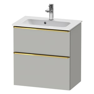 Duravit D-Neo Waschtischunterbau Compact 61 x 62,5 cm, 2 Auszüge, Griff gold poliert