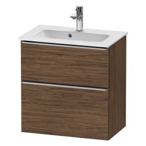 Duravit D-Neo Waschtischunterbau Compact 61 x 62,5 cm, 2 Auszüge, Griff edelstahl gebürstet