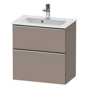 Duravit D-Neo Waschtischunterbau Compact 61 x 62,5 cm, 2 Auszüge, Griff edelstahl gebürstet