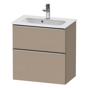 Duravit D-Neo Waschtischunterbau Compact 61 x 62,5 cm, 2 Auszüge, Griff edelstahl gebürstet