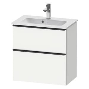 Duravit D-Neo Waschtischunterbau Compact 61 x 62,5 cm, 2 Auszüge, Griff diamantschwarz