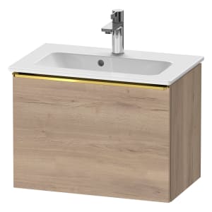 Duravit D-Neo Waschtischunterbau Compact 61 x 44 cm, 1 Auszug, Griff gold poliert