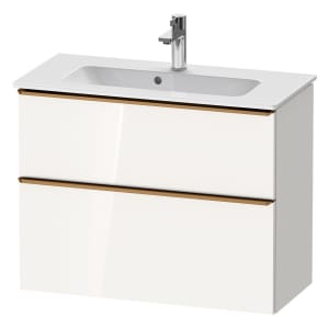Duravit D-Neo Waschtischunterbau Compact 81 x 62,5 cm, 2 Auszüge, Griff bronze gebürstet