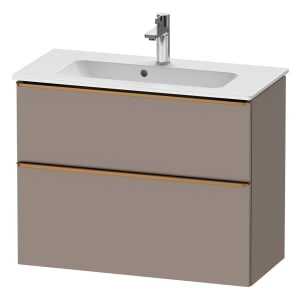 Duravit D-Neo Waschtischunterbau Compact 81 x 62,5 cm, 2 Auszüge, Griff bronze gebürstet