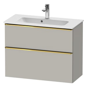 Duravit D-Neo Waschtischunterbau Compact 81 x 62,5 cm, 2 Auszüge, Griff gold poliert