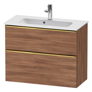 Duravit D-Neo Waschtischunterbau Compact 81 x 62,5 cm, 2 Auszüge, Griff gold poliert