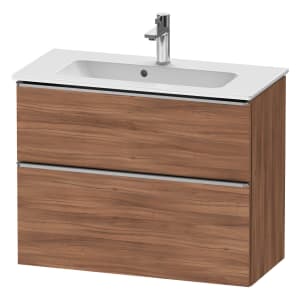 Duravit D-Neo Waschtischunterbau Compact 81 x 62,5 cm, 2 Auszüge, Griff edelstahl gebürstet