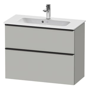 Duravit D-Neo Waschtischunterbau Compact 81 x 62,5 cm, 2 Auszüge, Griff diamantschwarz