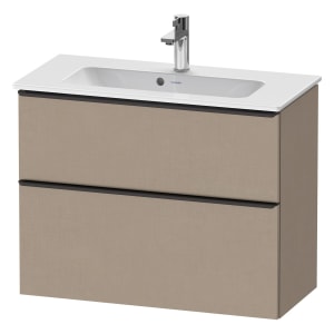 Duravit D-Neo Waschtischunterbau Compact 81 x 62,5 cm, 2 Auszüge, Griff diamantschwarz