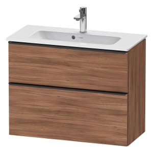 Duravit D-Neo Waschtischunterbau Compact 81 x 62,5 cm, 2 Auszüge, Griff diamantschwarz