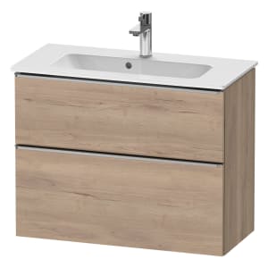 Duravit D-Neo Waschtischunterbau Compact 81 x 62,5 cm, 2 Auszüge, Griff edelstahl gebürstet
