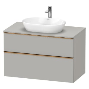 Duravit D-Neo Konsolenwaschtischunterbau 100 x 66,4 cm, 2 Auszüge, Griff bronze gebürstet