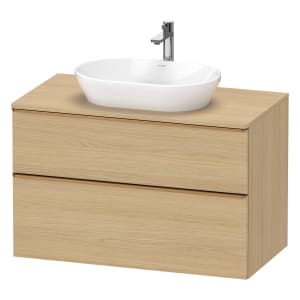 Duravit D-Neo Konsolenwaschtischunterbau 100 x 66,4 cm, 2 Auszüge, Griff bronze gebürstet