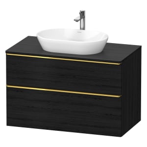 Duravit D-Neo Konsolenwaschtischunterbau 100 x 66,4 cm, 2 Auszüge, Griff gold poliert