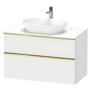 Duravit D-Neo Konsolenwaschtischunterbau 100 x 66,4 cm, 2 Auszüge, Griff gold poliert