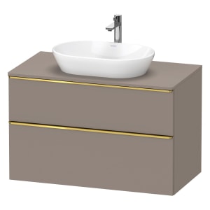 Duravit D-Neo Konsolenwaschtischunterbau 100 x 66,4 cm, 2 Auszüge, Griff gold poliert
