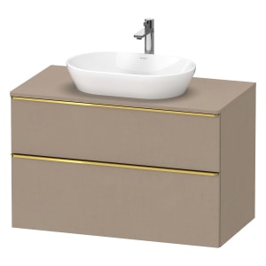 Duravit D-Neo Konsolenwaschtischunterbau 100 x 66,4 cm, 2 Auszüge, Griff gold poliert