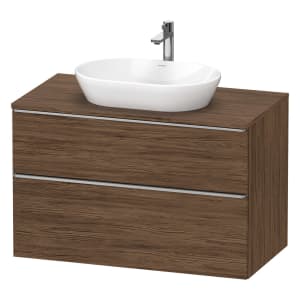 Duravit D-Neo Konsolenwaschtischunterbau 100 x 66,4 cm, 2 Auszüge, Griff edelstahl gebürstet