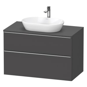 Duravit D-Neo Konsolenwaschtischunterbau 100 x 66,4 cm, 2 Auszüge, Griff edelstahl gebürstet