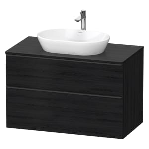 Duravit D-Neo Konsolenwaschtischunterbau 100 x 66,4 cm, 2 Auszüge, Griff diamantschwarz