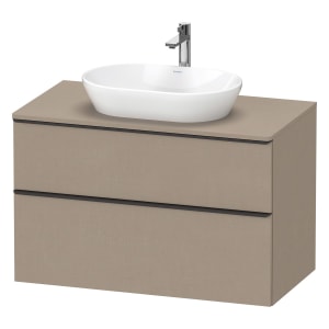 Duravit D-Neo Konsolenwaschtischunterbau 100 x 66,4 cm, 2 Auszüge, Griff diamantschwarz